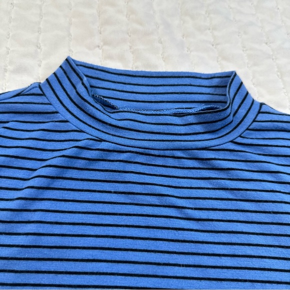 Apt. 9 Casual Blue and Black Striped Midi Dress - Picture 11 of 12